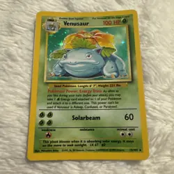 Pokemon TCG Venusaur Holo Rare Card 15/102 Base Set Unlimited - Image 2