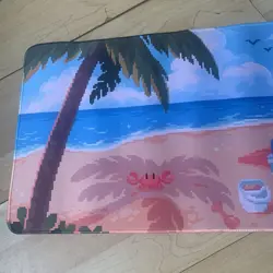 Beach Frog Cottagecore Tcg Trading Card Game Play Mat Playmat Kawaii Froggy - Image 2