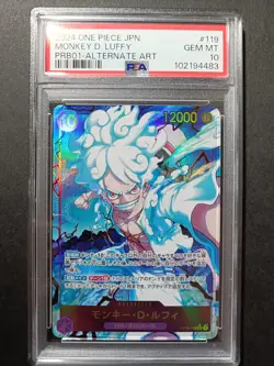 PSA 10 Monkey D. Luffy OP05-119 SEC Alt Art PRB-01 2024 Japanese ONE PIECE Card - Image 1