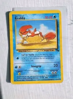 Pokemon Card Krabby 51/62 Fossil 1st Edition *USED* no tracking - Image 1