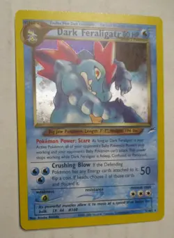 Pokemon TCG Dark Feraligatr Holo Card 5/105 Neo Destiny Unlimited 2000 Played - Image 1