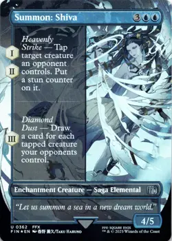 Summon: Shiva FOIL BORDERLESS Final Fantasy Magic MTG NM - Image 1