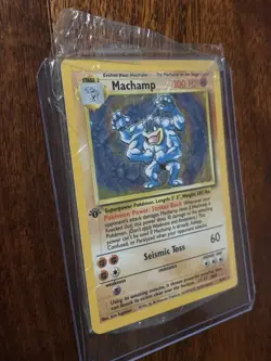 Pokemon - Base Set - Unlimited - Machamp - Holo - 8/102 - ORIGINAL SEAL - MINT - Image 4