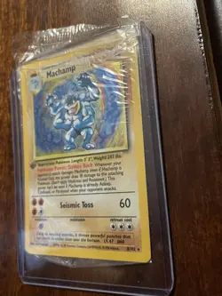 Pokemon - Base Set - Unlimited - Machamp - Holo - 8/102 - ORIGINAL SEAL - MINT - Image 5