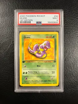 2000 Pokemon Rocket #56 - Ekans - Mint - 1st Edition - PSA 9! - Image 1