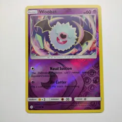 Pokemon TCG Woobat 87/236 Sun & Moon Cosmic Eclipse Reverse Holo Common - Image 1
