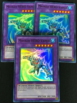 YUGIOH MASKED HERO VAPOR GENF-EN095 1ST SUPER X3 (NM) - Image 1