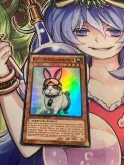 RESCUE RABBIT SUPER RARE GERMAN CT09-EN015 DE015 NEAR MINT YUGIOH - Image 1