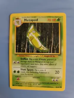 Metapod 54/102 Base Set Common 1999 Wizards of the Coast Pokemon Card NM - Image 1