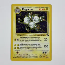 Pokemon TCG Magneton 11/62 Fossil Holo Rare Card WOTC - Image 1