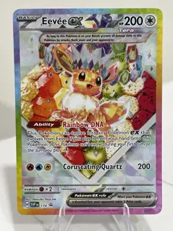 Pokemon TCG Eevee EX 174 Prismatic Evolutions Black Star Promo Card - Image 1