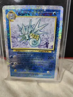 Pokemon 2002 Seadra TCG Reverse Holo Foil Card 63/110 Legendary Collection - Image 1