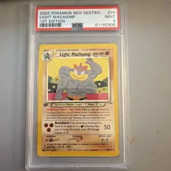 2002 Pokemon Light Machamp Neo Destiny 1st Edition 25/105 Mint PSA 9 - Image 1