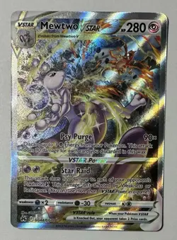 2023 POKEMON SWORD & SHIELD CROWN ZENITH #GG44/GG70 FULL ART/MEWTWO VSTAR - Image 3