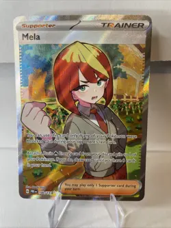 Pokemon TCG Mela 140/131 Prismatic Evolutions Ultra Rare Full Art Trainer - Image 1