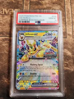 PSA 10 Jolteon ex #030 Pokemon Prismatic Evolution Stamp Surprise Box Exclusive - Image 1