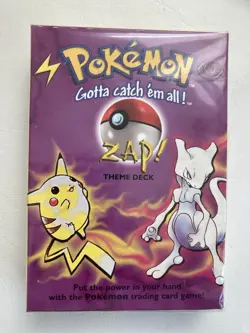 FACTORY SEALED 1999 Pokemon Zap Base Set Theme Deck 742818060189 - Image 1