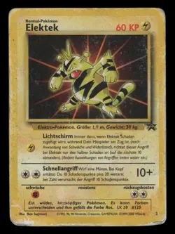 Elektek WP 2 Wizards Black Star Promos - Electabuzz Pokemon Karten Deutsch - Image 1