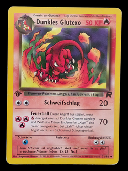 1. Edition Dunkles Glutexo 32/82 Team Rocket Deutsch Vintage Pokemon Karten - Image 1