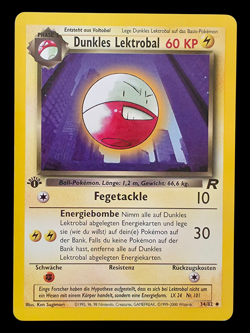 1. Edition Dunkles Lektrobal 34/82 Team Rocket Deutsch Vintage Pokemon Karten - Image 1