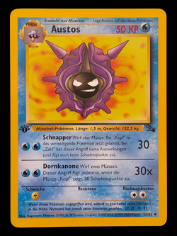 1. Edition Austos Fossil 32/62 Deutsch Vintage Pokemon Karten - Image 1