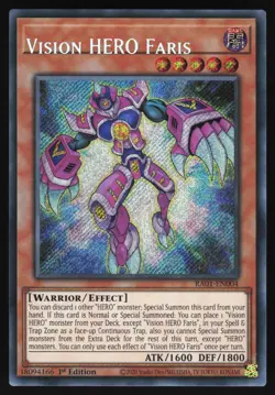 Vision HERO Faris NAME SHIFT MISPRINT - RA01-EN004 - Secret Rare - Yugioh - Image 1