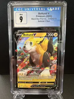 Pokemon Card Boltund V SWSH219 Black Star Promo Alt Full Art CGC 9 MINT - Image 1