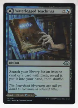 MTG Modern Horizons 3 Foil Uncommon Card #261 Waterlogged Teachings - Image 1