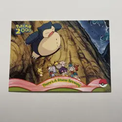 There's A Storm Brewing #8 Pokemon 2000 Topps Movie Card Blue Label Nintendo - Image 1