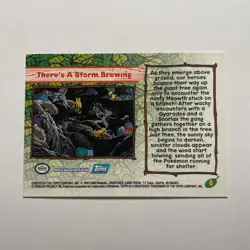 There's A Storm Brewing #8 Pokemon 2000 Topps Movie Card Blue Label Nintendo - Image 2