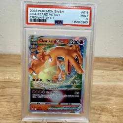 Pokemon TCG Charizard VSTAR Crown Zenith Holo Ultra Rare Card 019/159 PSA 9 Mint - Image 1