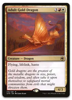 mtg magic Adult Gold Dragon d'or adulte ENGLISH forgotten realms - Image 1