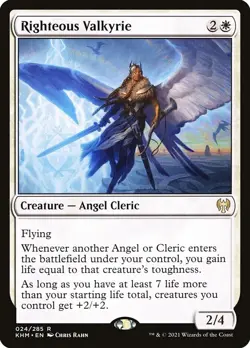 MTG RIGHTEOUS VALKYRIE EXC - VALCHIRIA VIRTUOSA - KHM - MAGIC - Image 1