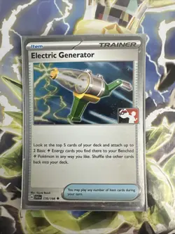 Pokemon TCG Electric Generator Holo SVI 170/198 Play! Prize Pack Series NM - Image 1