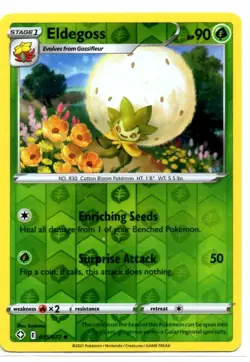 Eldegoss 015/072 Shining Fates Reverse Holo Uncommon NM Pokemon DNA GAMES - Image 1
