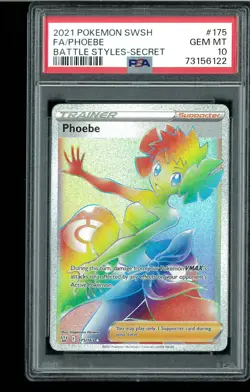 PSA 10 Phoebe - 175/163 - Battle Styles Graded Pokemon - Image 1