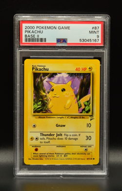 Pikachu PSA 9 Base Set 2 Pokemon TCG 87/130 Regular Unlimited WOTC - Image 1
