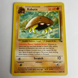 Kabuto 50/62 (Unlimited) Fossil Common Pokemon Light Play+ - Image 3
