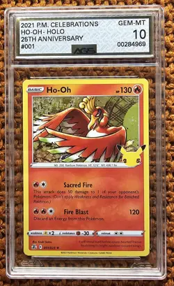 ✨Ho-Oh✨ Pokemon | Celebrations | Gem Mint 10 | AGS | Holo | 001/025 - Image 1