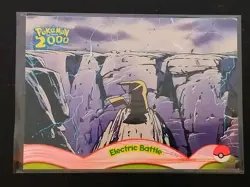 Pokemon Topps Pikachu Electric Battle Non Foil The Movie 2000 #9 - Image 1