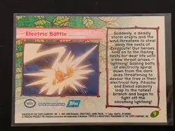 Pokemon Topps Pikachu Electric Battle Non Foil The Movie 2000 #9 - Image 2