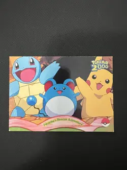 Topps Pokemon #12 Pikachu's Rescue Adventure TV Animation Edition LP - Image 1