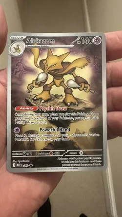 Pokemon TCG Alakazam 009 Black Star Promo | Mega Evolution | Mint - Image 1