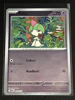 Pokemon TCG Mega Evolution Ralts Reverse Holofoil 058/132 NM - Image 1