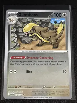 Pokemon TCG Mega Evolution Gumshoos Reverse Holofoil 110/132 NM - Image 1