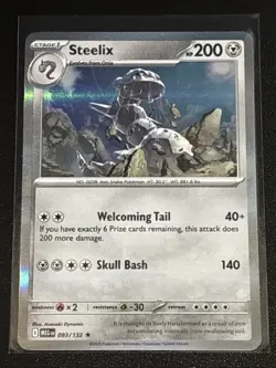 Pokemon TCG Mega Evolution Steelix Holofoil 093/132 NM Rare - Image 1