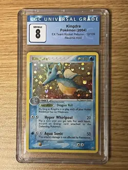 Pokemon 2004 EX Team Rocket Returns KINGDRA Reverse Holo Stamped 12/109 - CGC 8 - Image 1