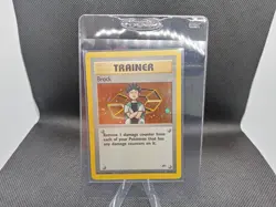 Pokemon TCG WOTC Holo Trainer Card #15/132 Brock Gym Heroes Unlimited Rare LP - Image 3
