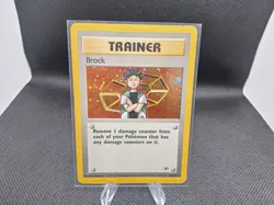 Pokemon TCG WOTC Holo Trainer Card #15/132 Brock Gym Heroes Unlimited Rare LP - Image 4