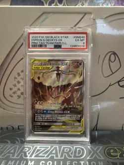 Pokemon TCG Espeon & Deoxys GX Tag Team Black Star Promo Card #SM240 PSA 6 - Image 1